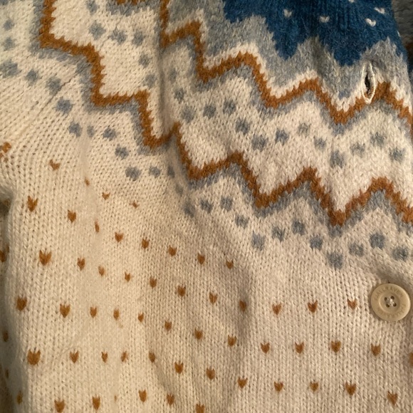 Fjall Raven women’s medium 100% wool cardigan - cream and blue - Picture 7 of 9